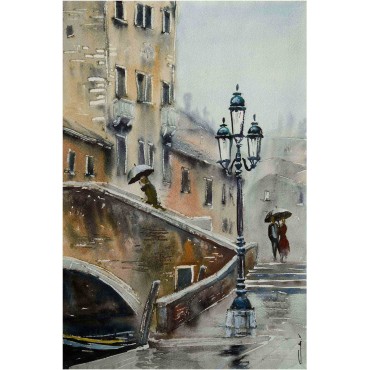 "Bridge. Lantern. Meeting" ("Мостик. Фонарь. Встреча") (SOLD)